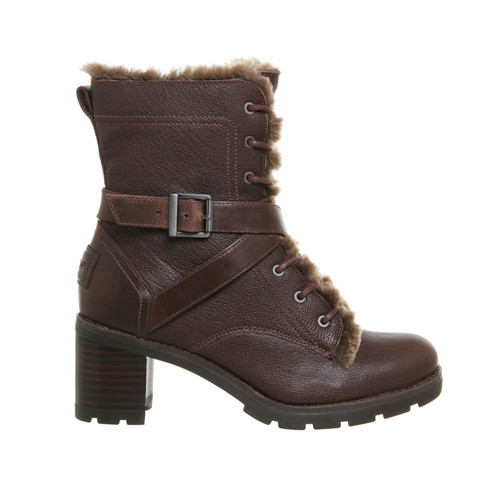 Ugg Ingrid Boots: Waterproof Leather Lace-Up Boots With Lining! [Size: 8 Brown]